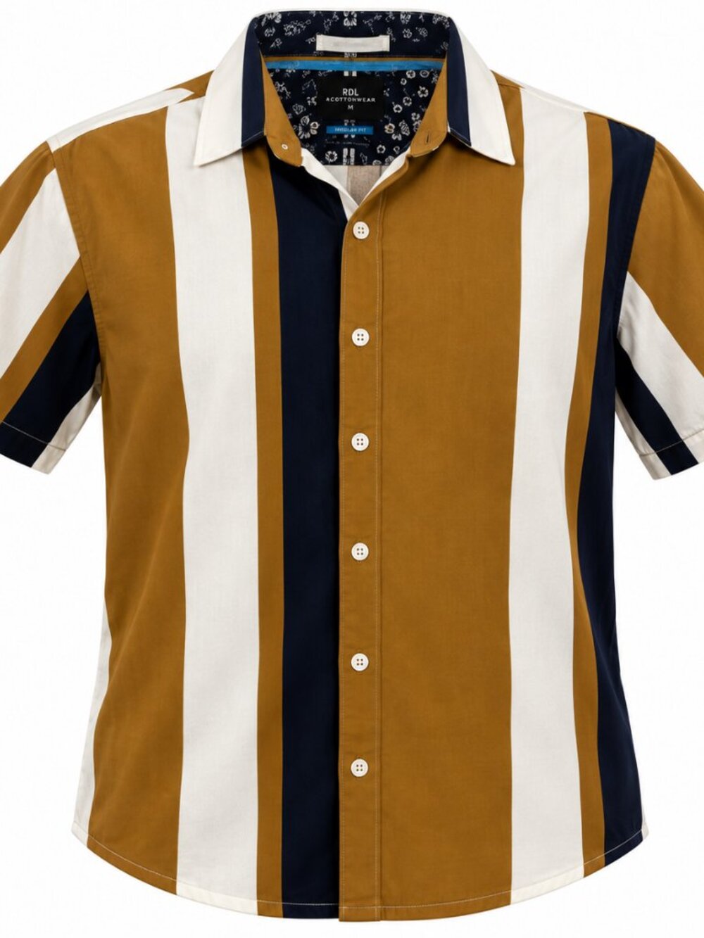 Cactus Man Ricky Singh Men's Medium Striped Short Sleeve Button Up
